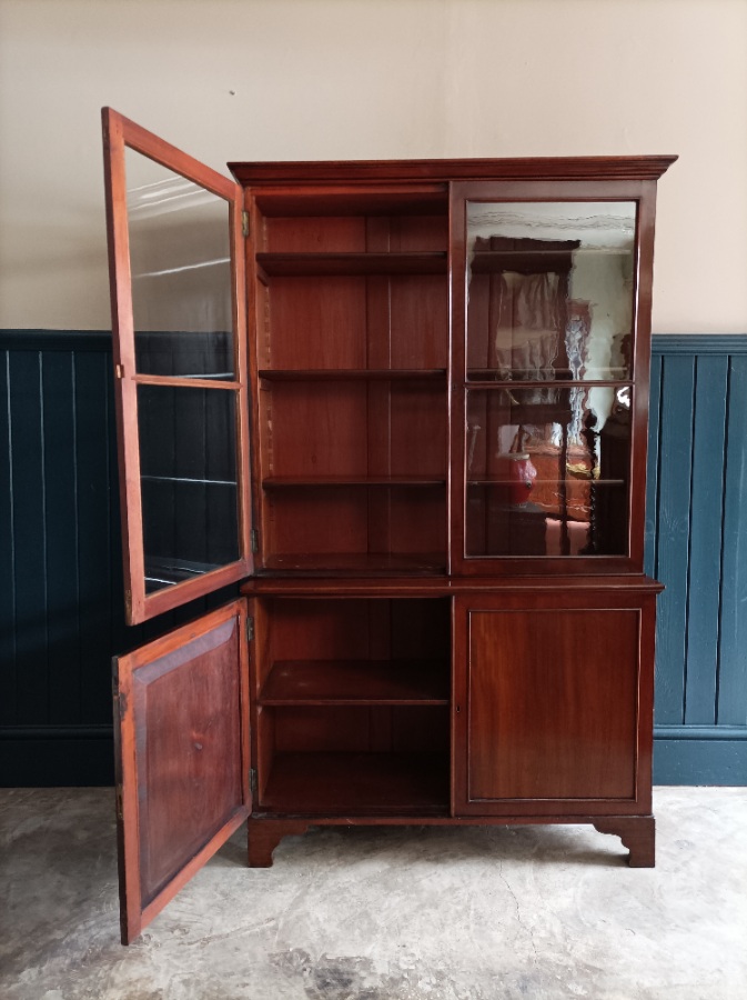 19th Century Mahogany Display Cabinet Bookcase (7).jpg